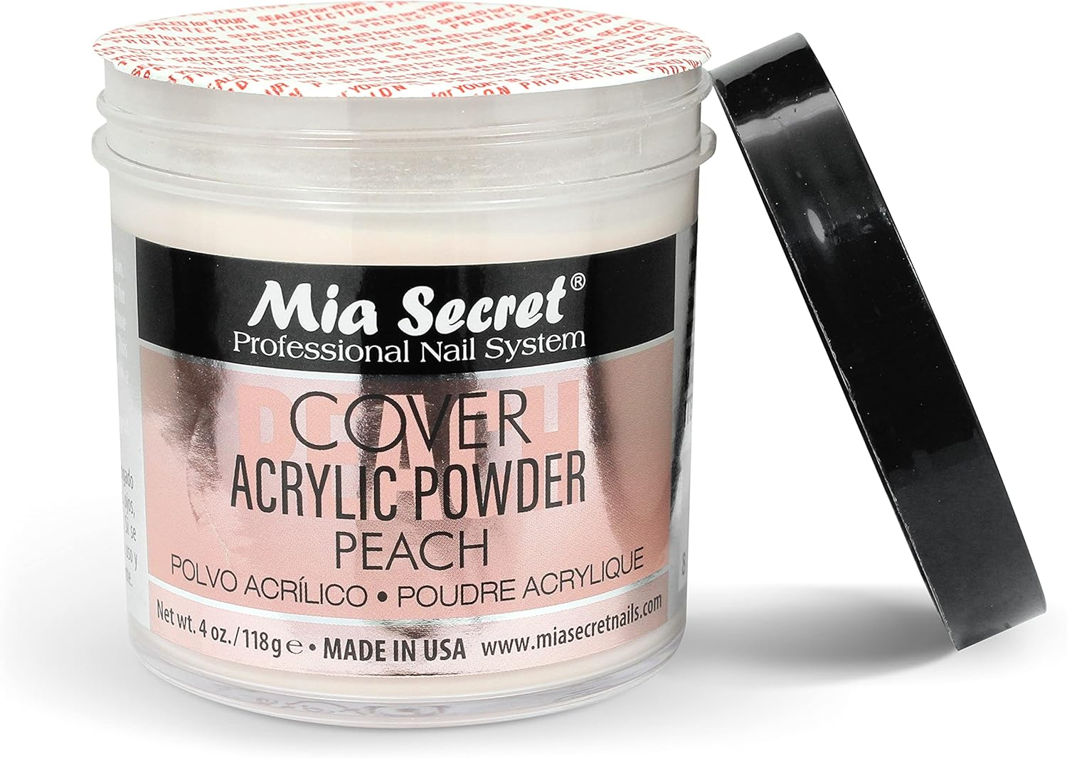 Mia Secret Acrylic Powder Cover Peach 4 Oz. image number 5