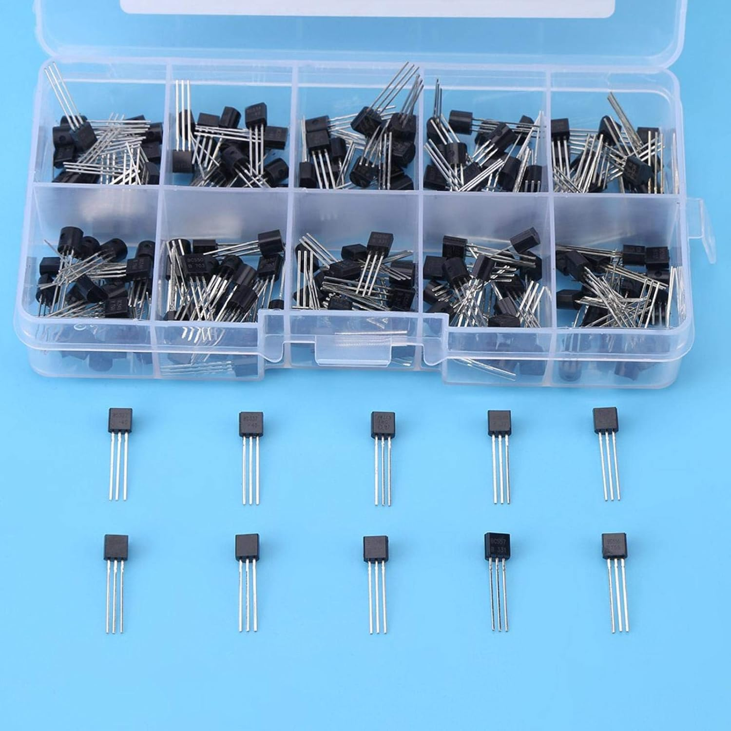 Silicon Transistor Kit Neatly Packed Convenient Storage Durable Assorted Transistor Convenient to Use for Industrial Equipment Business Work Electronic image number 6