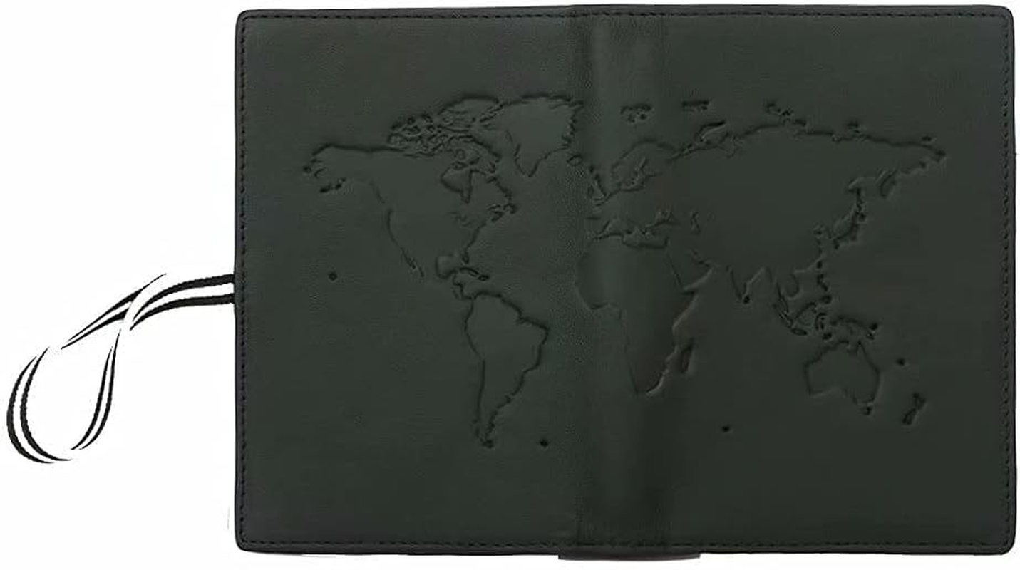 Iziv Passport Holder Travel Cover Case Leather Slim RFID Blocking Passport Travelling Wallet for Men Multifunction ID Credit Cards Cover Case with Elastic Strap image number 4