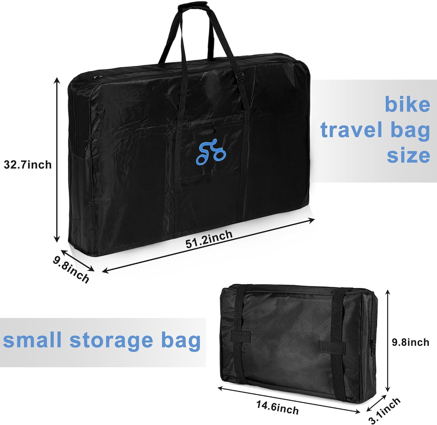 AIWFL Folding Bike Travel Bag Waterproof Bicycle Travel Carrying Case Outdoor Bike Transport Bag for Air, Train Travel Bicycle Storage Bag for 26-29 Inch Bike image number 1
