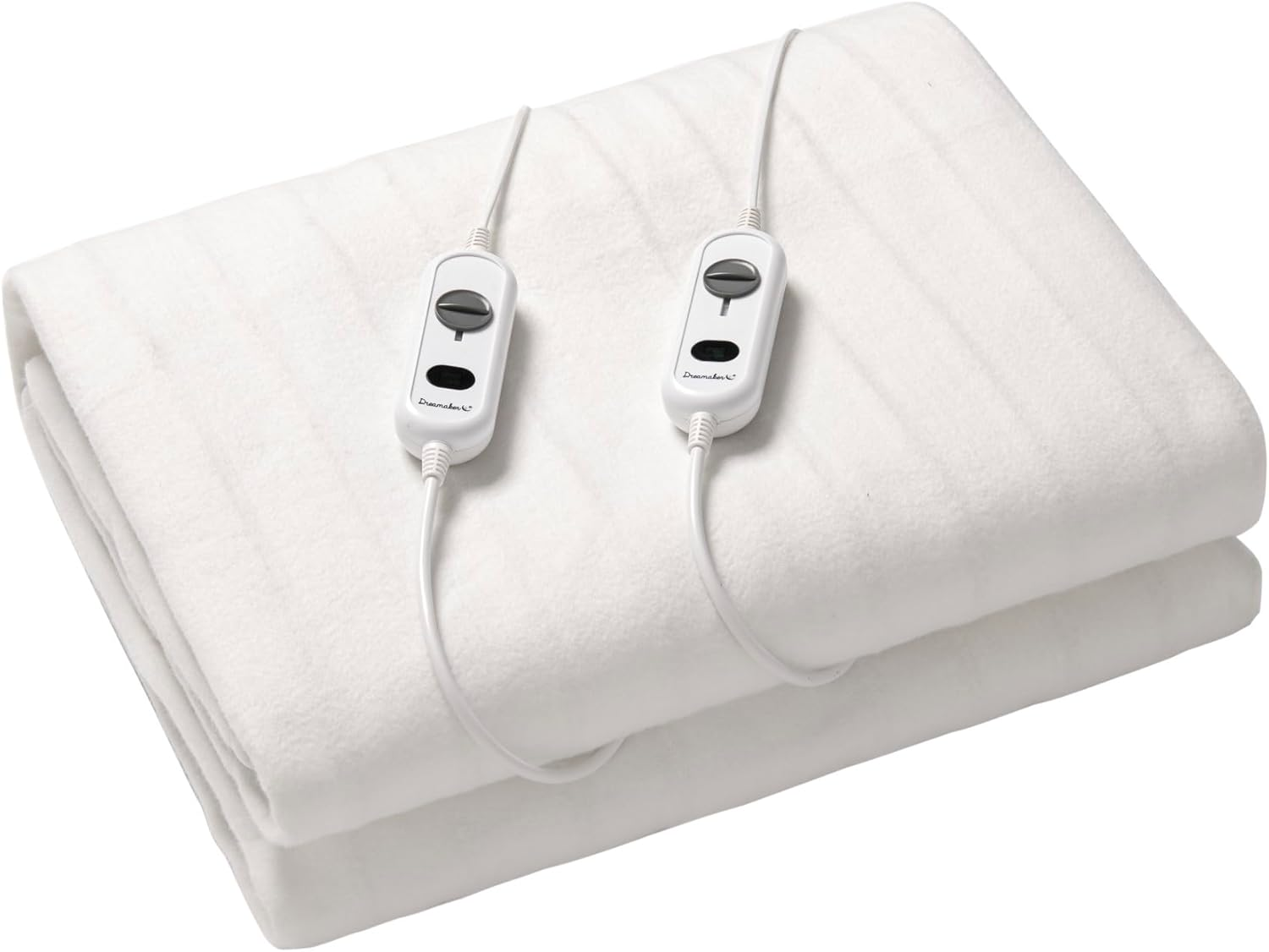 Dreamaker Dual Control Washable Fitted Electric Blanket 3 Heat Setting Safety Overheat Protection Machine Washable Underblanket White Queen image number 2