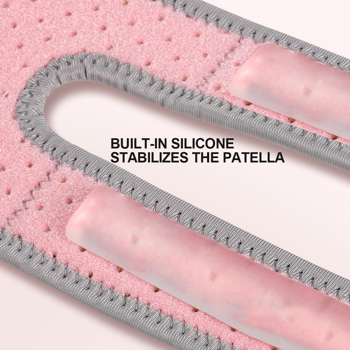 2-Pack Patella Knee Brace for Men & Women - Adjustable Patellar Tendon Support Strap for Pain Relief, Arthritis, Tendonitis - Ideal for Running, Basketball, Tennis & Gym (Pink) image number 2