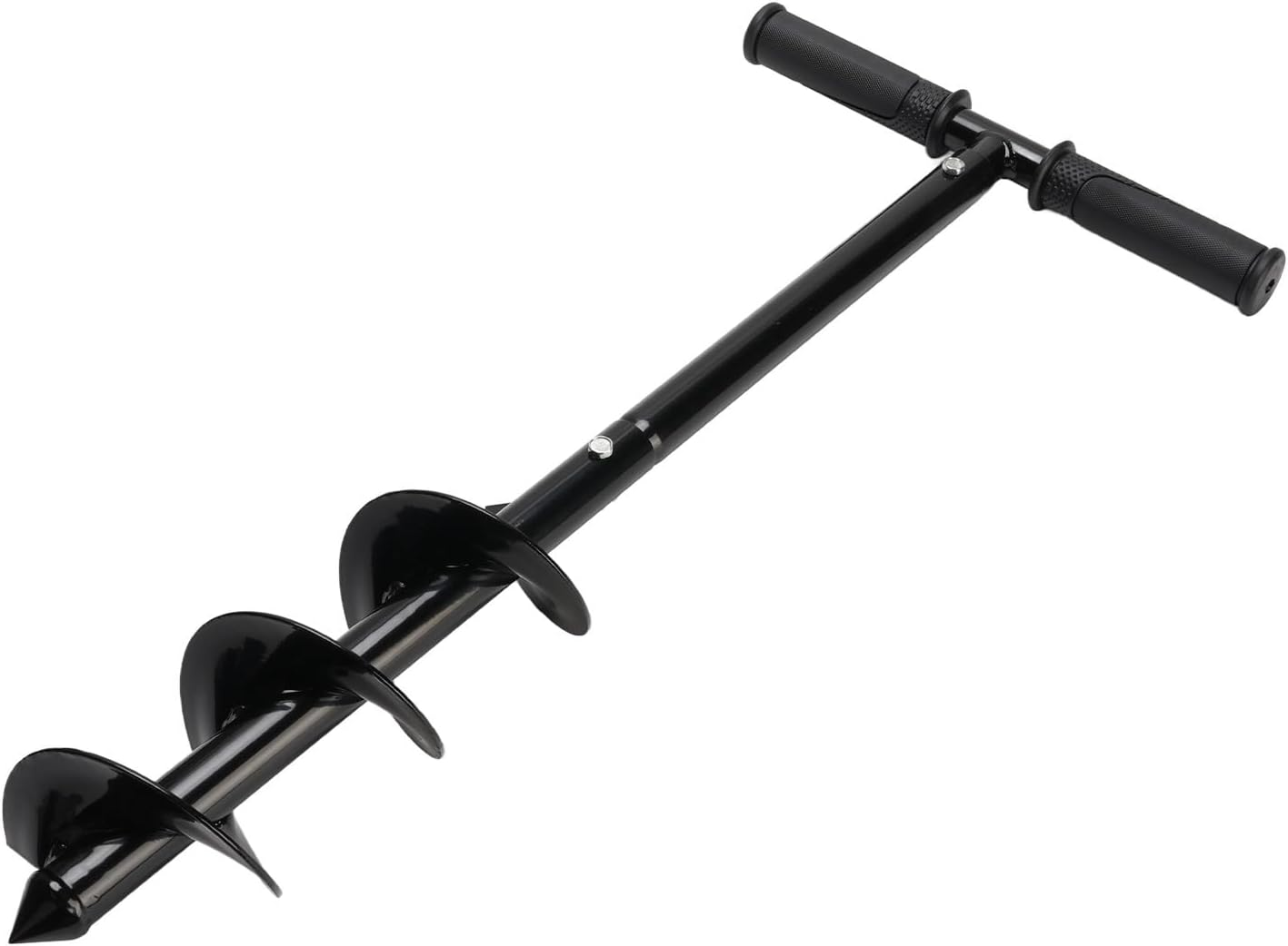 Hand Drill Auger Post Hole Digger, T Shaped Garden Auger Spiral Drill Bit with Cold Rolled Steel Planting Hand for Planting Bulbs Potted Plants image number 4