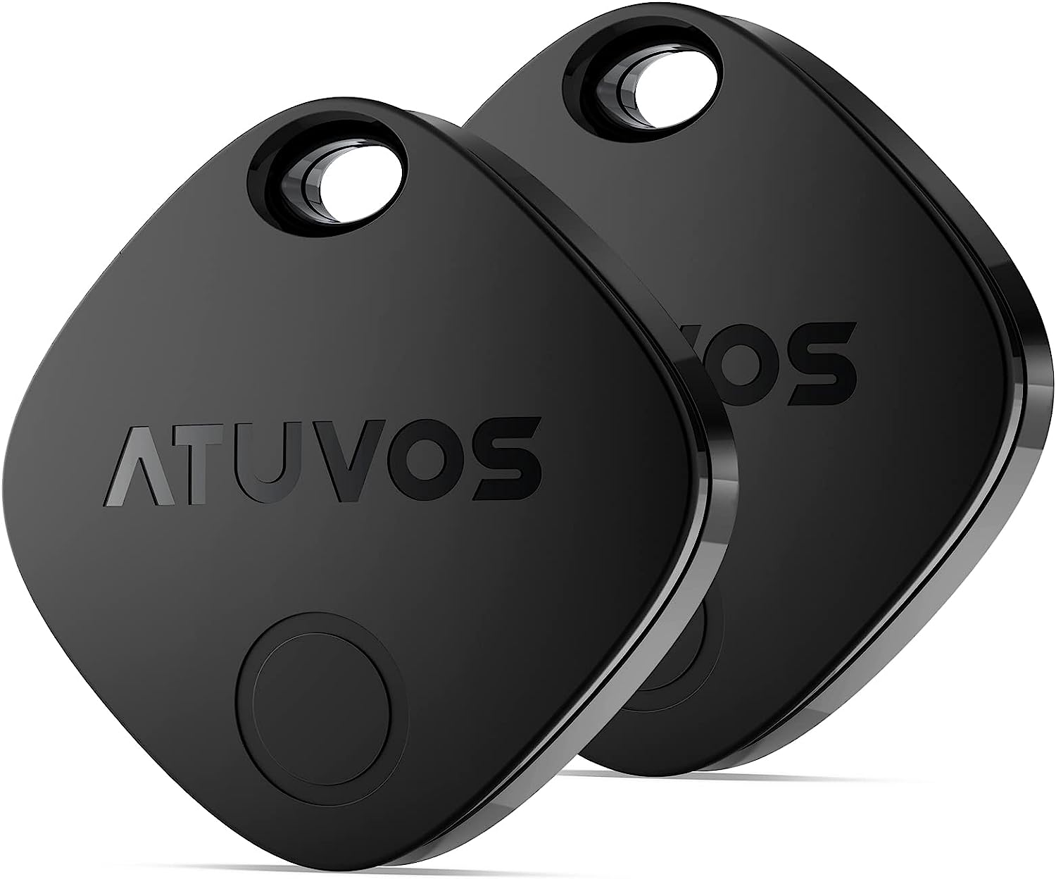ATUVOS Bluetooth Item Finder 2 Pack, Compatible with Apple Find My (Ios Only), 60M Finding Range, Replaceable Battery, Waterproof, Tracker for Keys, Luggages, Suitcases, Wallets, Bags, Black image number 2