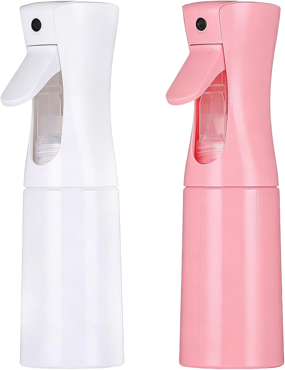 2 Pack Continuous Spray Bottles, 200Ml Ultra Fine Mist Water Sprayer for Hair Styling, Plants, Cleaning & Skin Care, Leak-Proof 360&deg; Spray Bottle, White & Pink image number 3