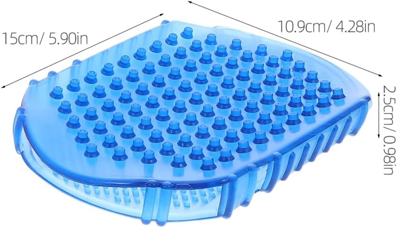 2 Pcs Double Sided Brush Silicon Body Scrubbers Bath Scrubbing Gloves Silicone Scrubbers Exfoliating Scrub Practical Massage Spa Gloves PVC Household Shampoo Brush image number 1