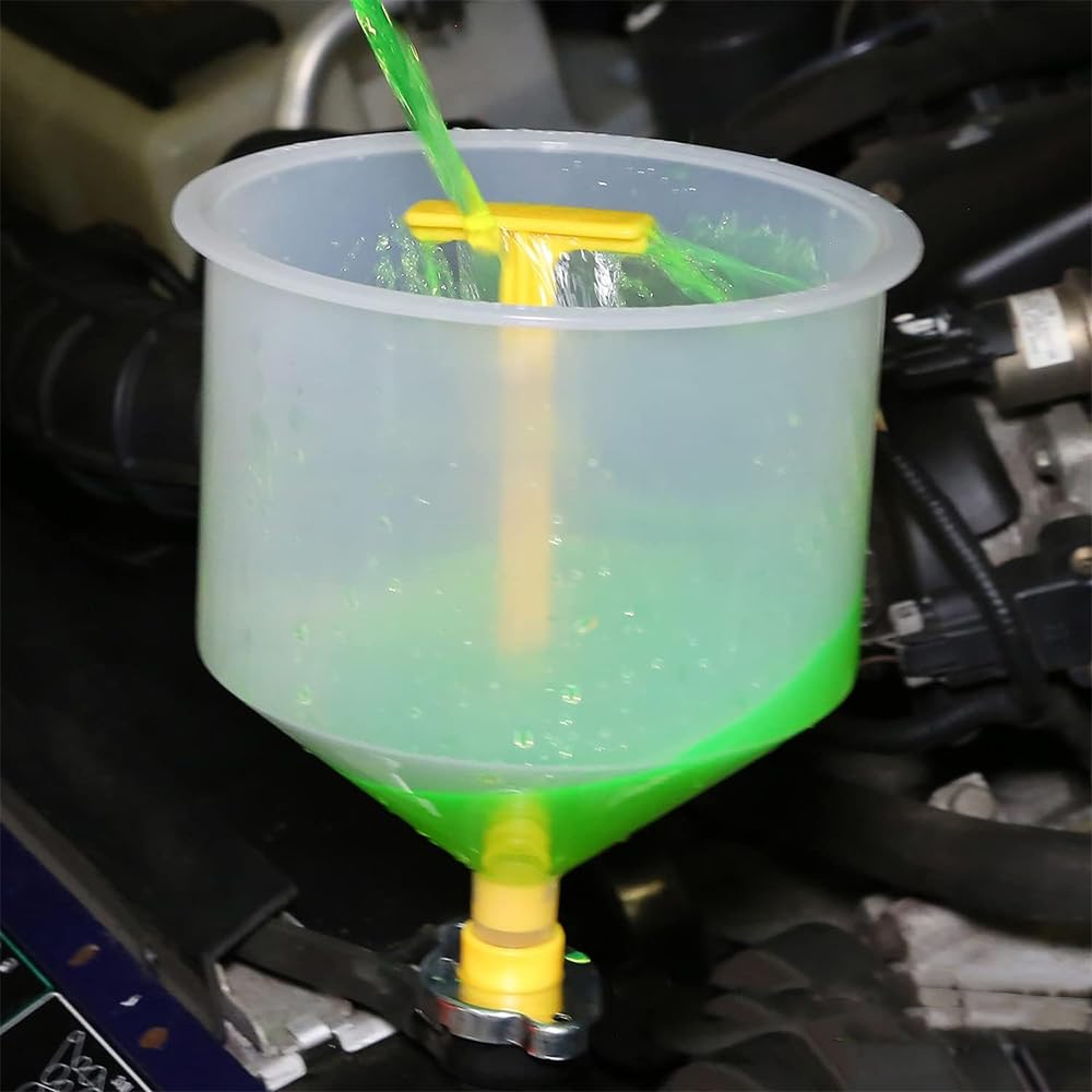 19PCS Spill-Free Radiator Coolant Funnel Kit,Professional Bleeder & Refill System for Cars & Trucks