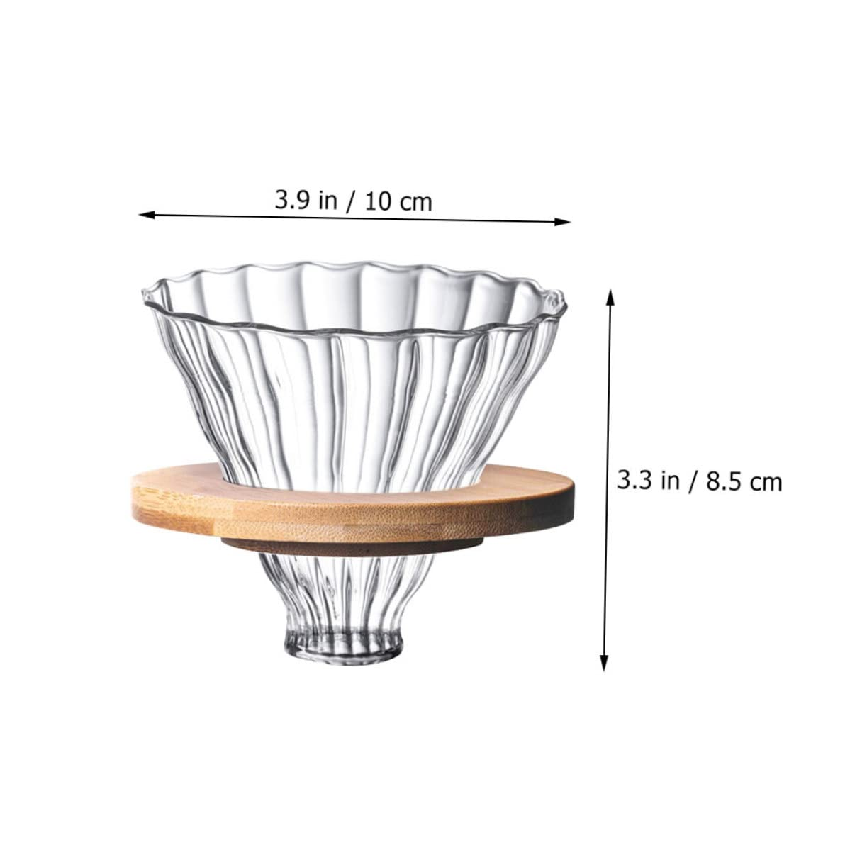 Jojofuny Coffee Pot Funnel Stripe Cup Design Reusable for Drip Coffee for Coffee Accessories and Tea Slag Filtration image number 3