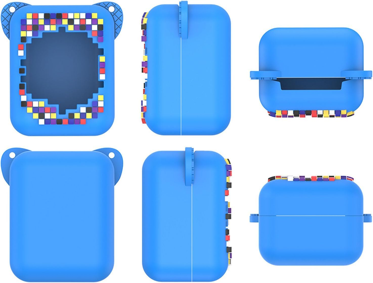 Silicone Cover Case for Bitzee Interactive Toy Digital Pet, Scratch Resistant Electronic Pets Travel Storage Bag with Lanyard, Perfect Holiday Girls & Boys (Blue) - Green image number 5