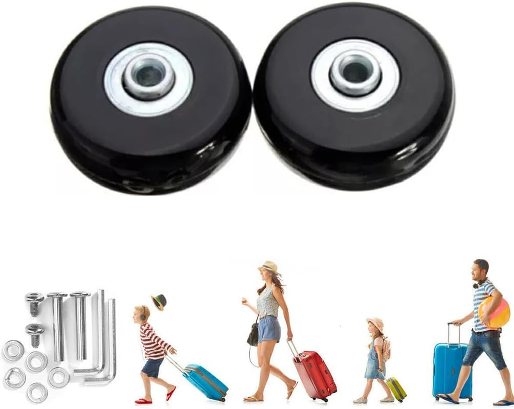 EUIOOVM 2Pieces Smooth Wheels and Lightweight Construction for Easy Rolling Durable PU Small Suitcase with Wheels Travel Luggage as Shown 50Mm*18Mm 1 image number 5