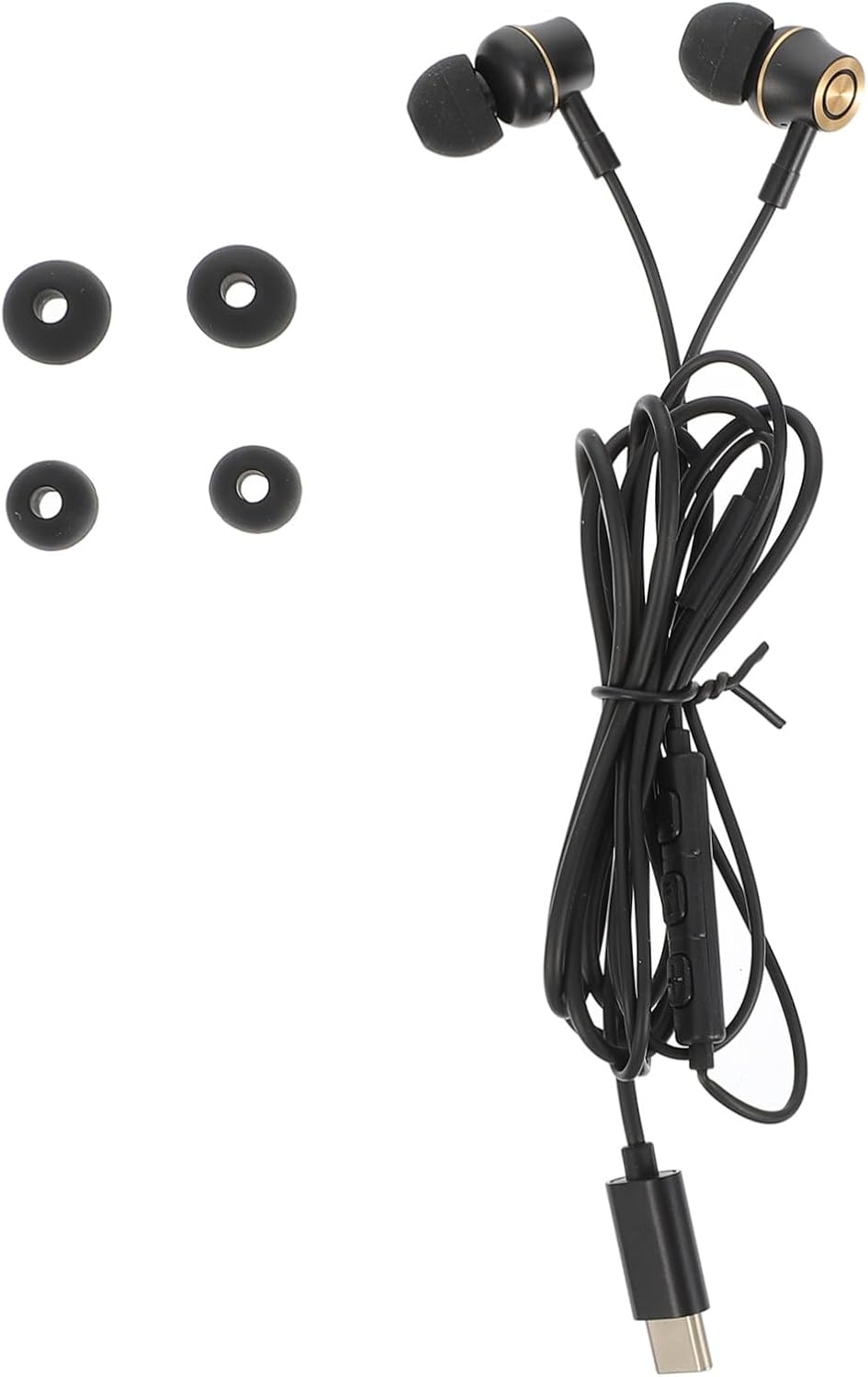 CLISPEED USB C Headphone In-Ear Noise Canceling Headset with Volume Control Ergonomic Design Compatible with Type-C Devices for Calls and Comfortable Long Wear image number 3