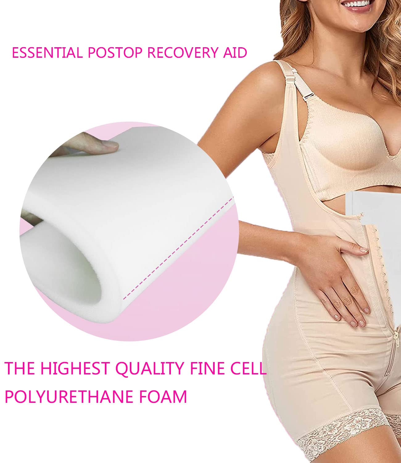 2 Pack Lipo Foam Pads BBL Post Surgery Supplies Foam Boards Liposuction Surgery Sheet 8''*11''*0.5'' AB Board to Help with Post-Surgical Liposuction, Abdominoplasty, Arm and Thigh Fat image number 2
