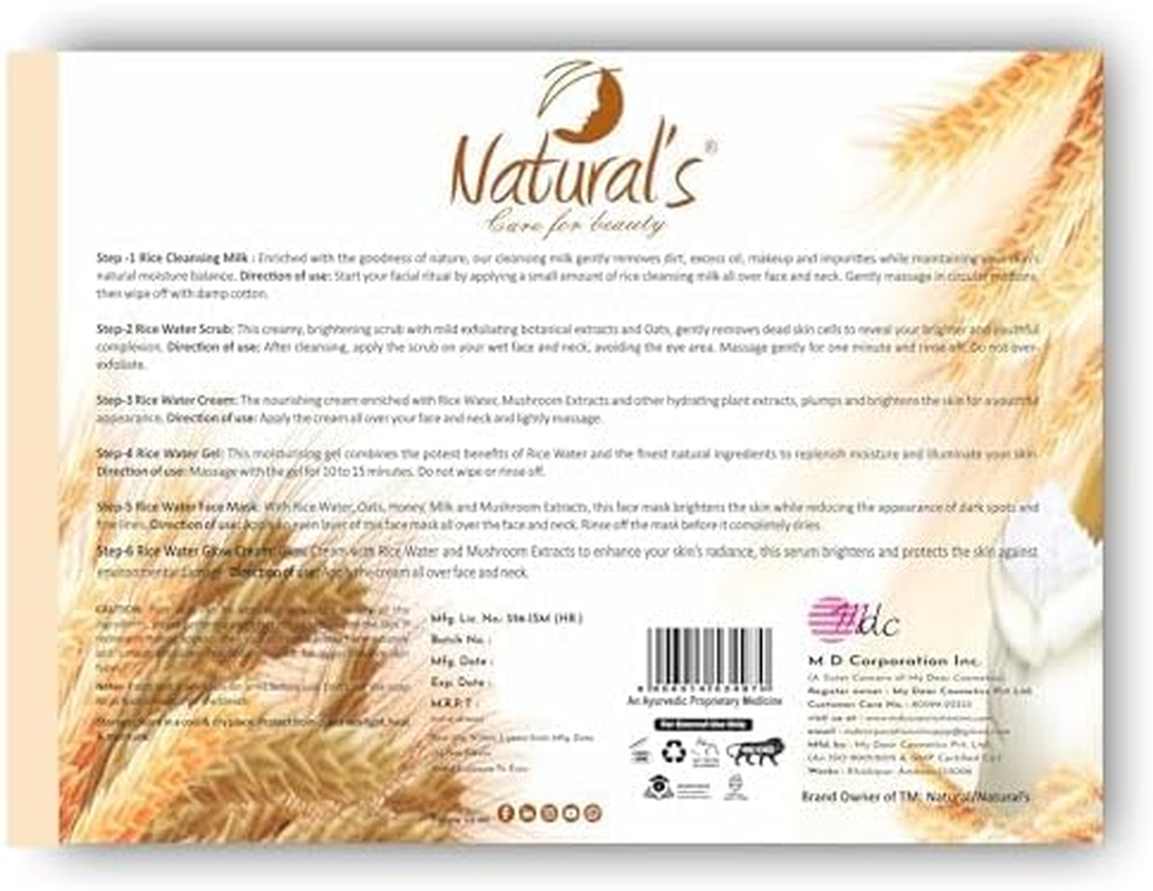 Natural'S Care for Beauty Rice Facial Kit with Rice Water 60 G | Suitable for All Skin Types image number 3