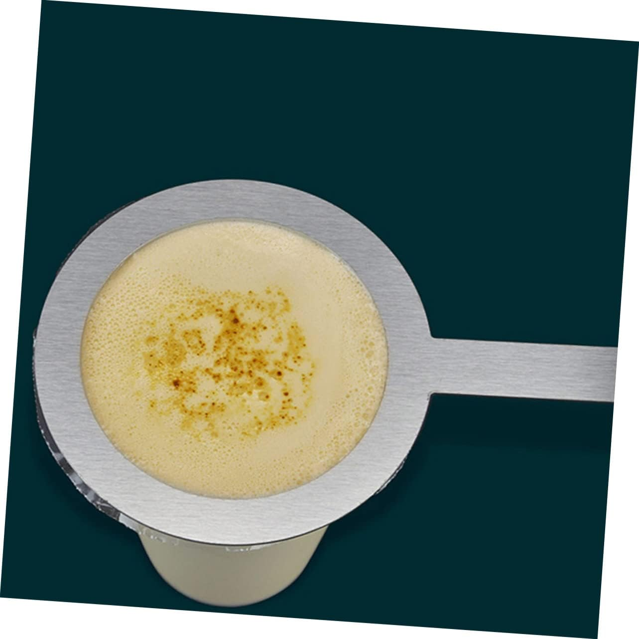 NAMOARLY 4Pcs Rust-Proof Stainless Steel Milk Tea Cup Rim Covers Handle 98Mm Diameter Baking Cup Rings Practical Multipurpose Baking Accessories for Home and Cafe image number 5