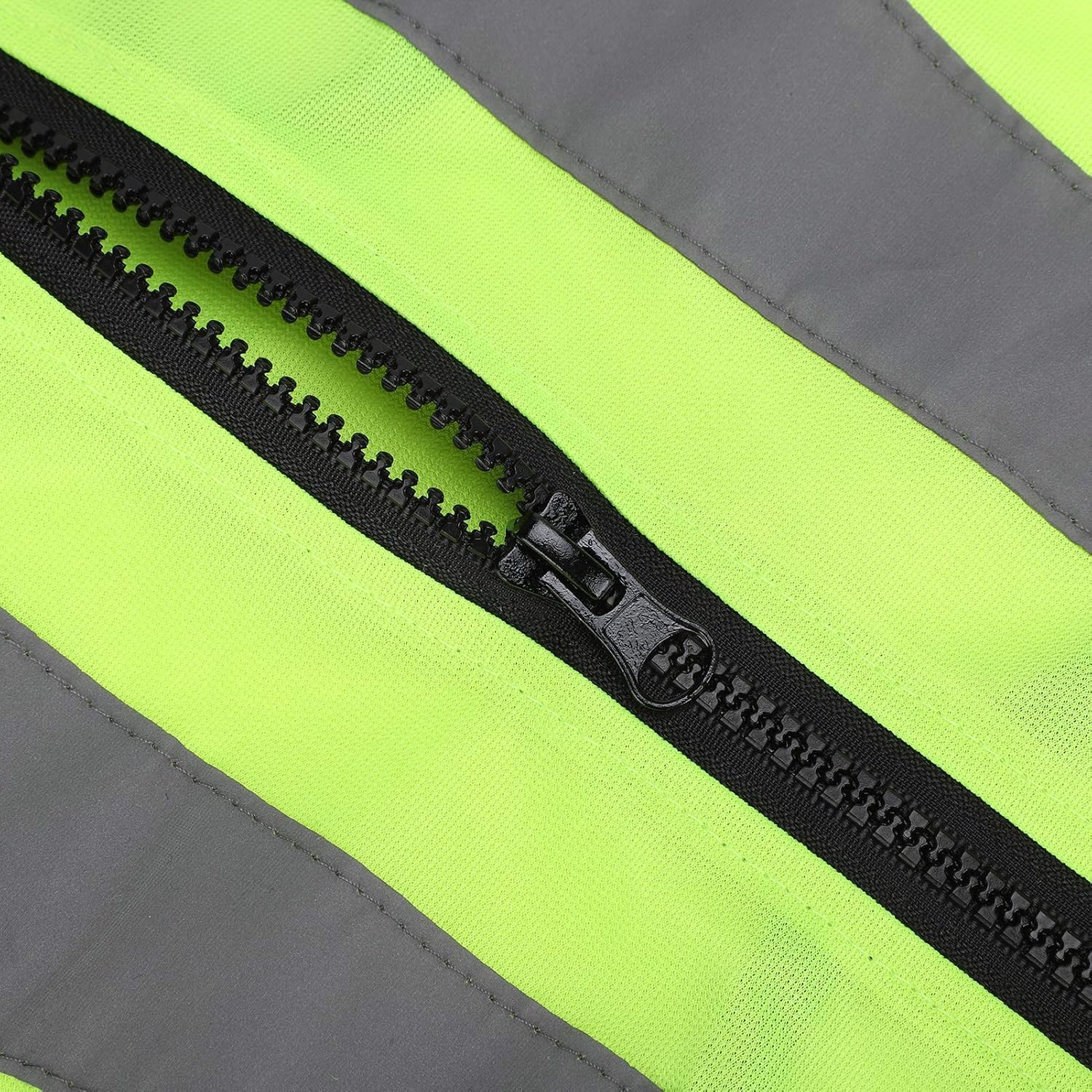 Dog Reflective Vest 1Pcs Pet Night Safety Clothing Glowing Jacket, Reflective Glowing Dog Vest Adjustable Soft Padded Vest Zipper Suit for Small, Medium, Large Dogs (Yellow, L) image number 4