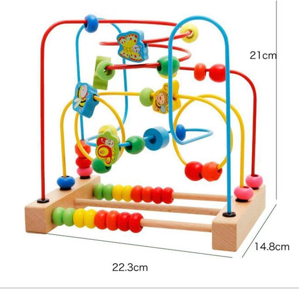 Wooden Baby Math Toy Circles Bead Abacus Maze Montessori Educational Toy image number 3
