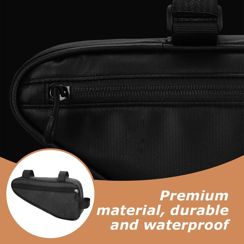 Bike Bicycle Triangle Bag with Durable Material, Bike Storage Frame Bag, Bicycle Frame Pouch Storage, Portable Tube Triangle Bag, Suitable for Travel Cycling Outdoor ﻿ image number 2