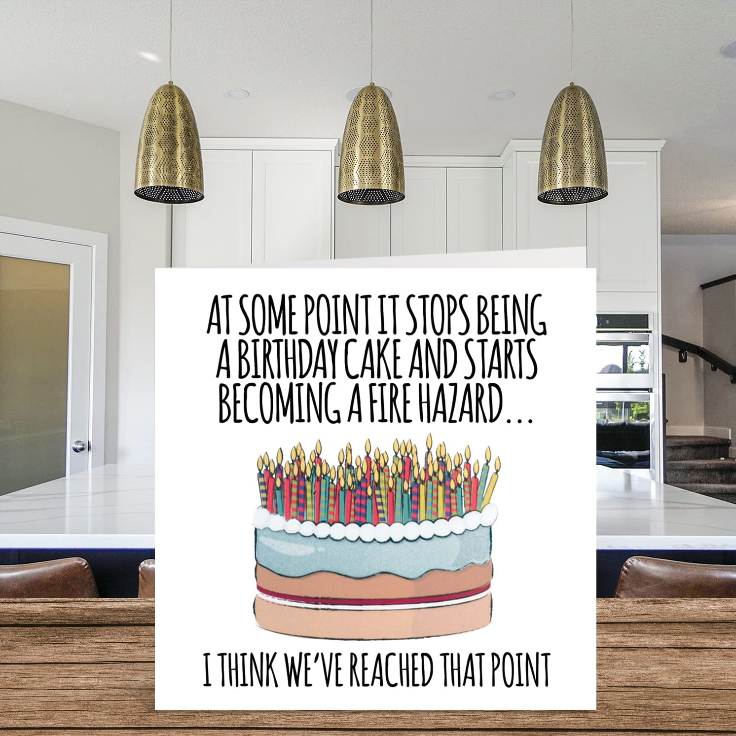 Funny Birthday Cards for Men Women - Fire Hazard - Rude Birthday Card for Mum Dad Sister Brother Daughter Son Grandad Nan, 145Mm X 145Mm Greeting Cards, Joke Humour 30Th 40Th 50Th Bday Cards image number 1