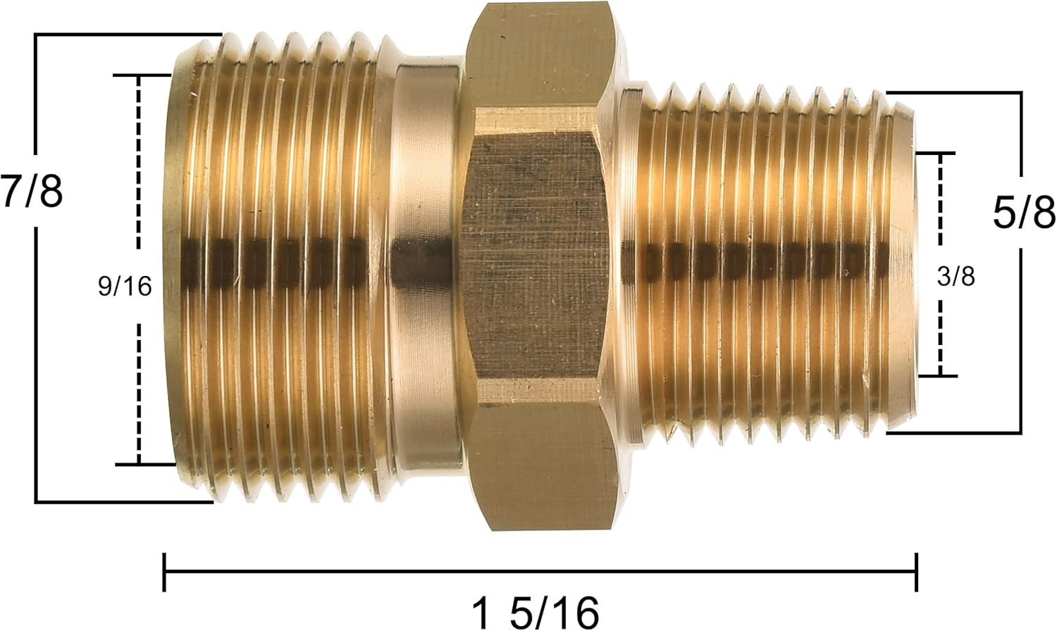 M MINGLE M22 Pressure Washer Fitting, 3/8 Inch NPT Male to M22 14Mm Male Adapter, 4500 PSI image number 5