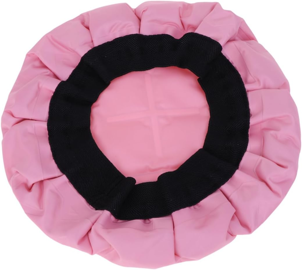 DECORNIJIA Thermal Hair Steamer Cap Pink Heated Hair Treatment Cap for Deep Conditioning Microwaveable Cordless for Home Use image number 3