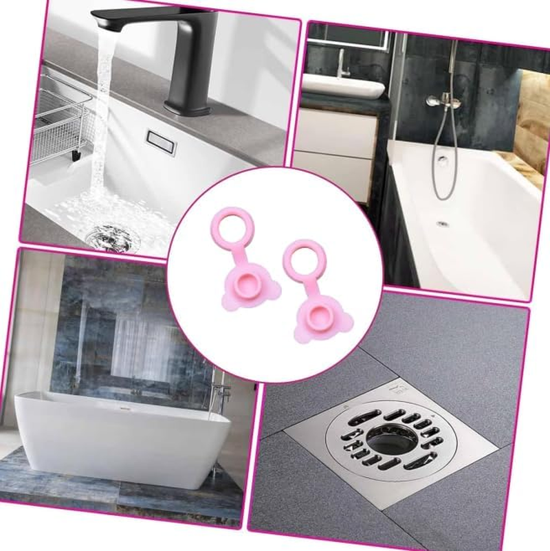 2-Pack Bear-Shaped Silicone Drain Plugs - Bathtub & Sink Stoppers for Kids, Non-Slip Bath Plug with Cute Animal Design image number 4