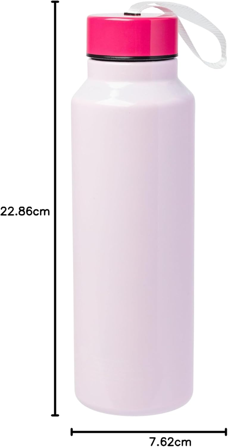 Silver Buffalo Hello Kitty Kawaii Milk Stainless Steel Water Bottle with Strap, 27 Ounces image number 1