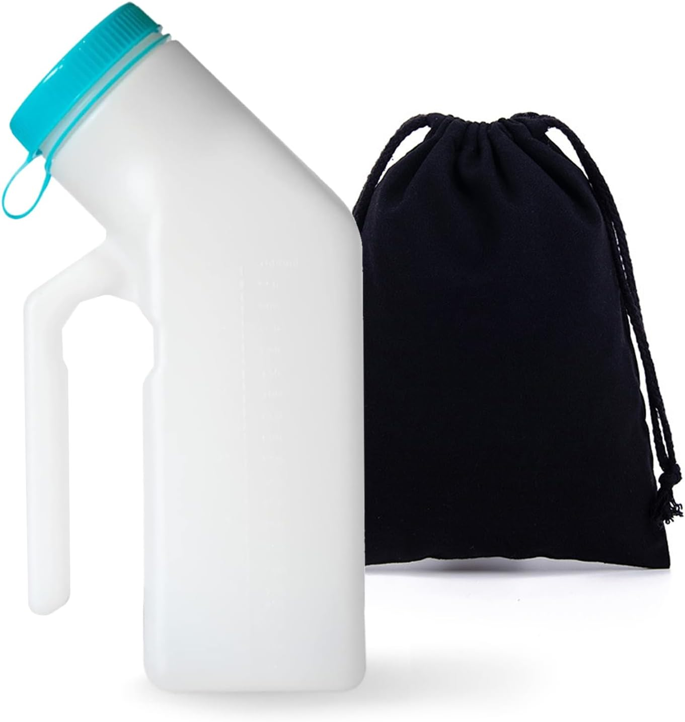 Male Portable Urine Bottles for Men, Incontinence, Emergency, and Travel. Men'S Urine Bottle with Spill-Proof Lid 1000Ml, Including a Discreet Carry Bag Portable Spill-Proof Male Urinal for the Elderly, Truckers, Pilots, and Travel Emergency image number 2