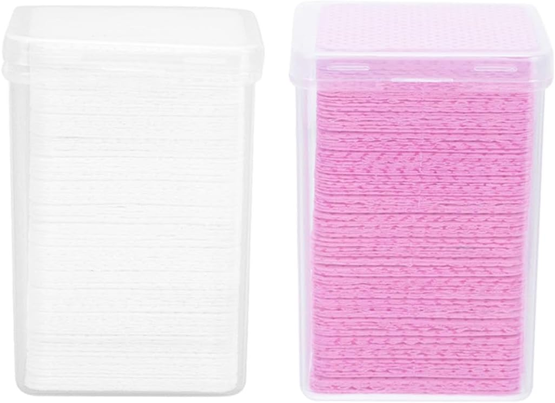 FIXOSHEE Eyelash Glue Wiper Cleaning Pads 200Pcs Bottle Wiping Cloths Disposable Salon Supply for Lash Extension and Nail Techs image number 4