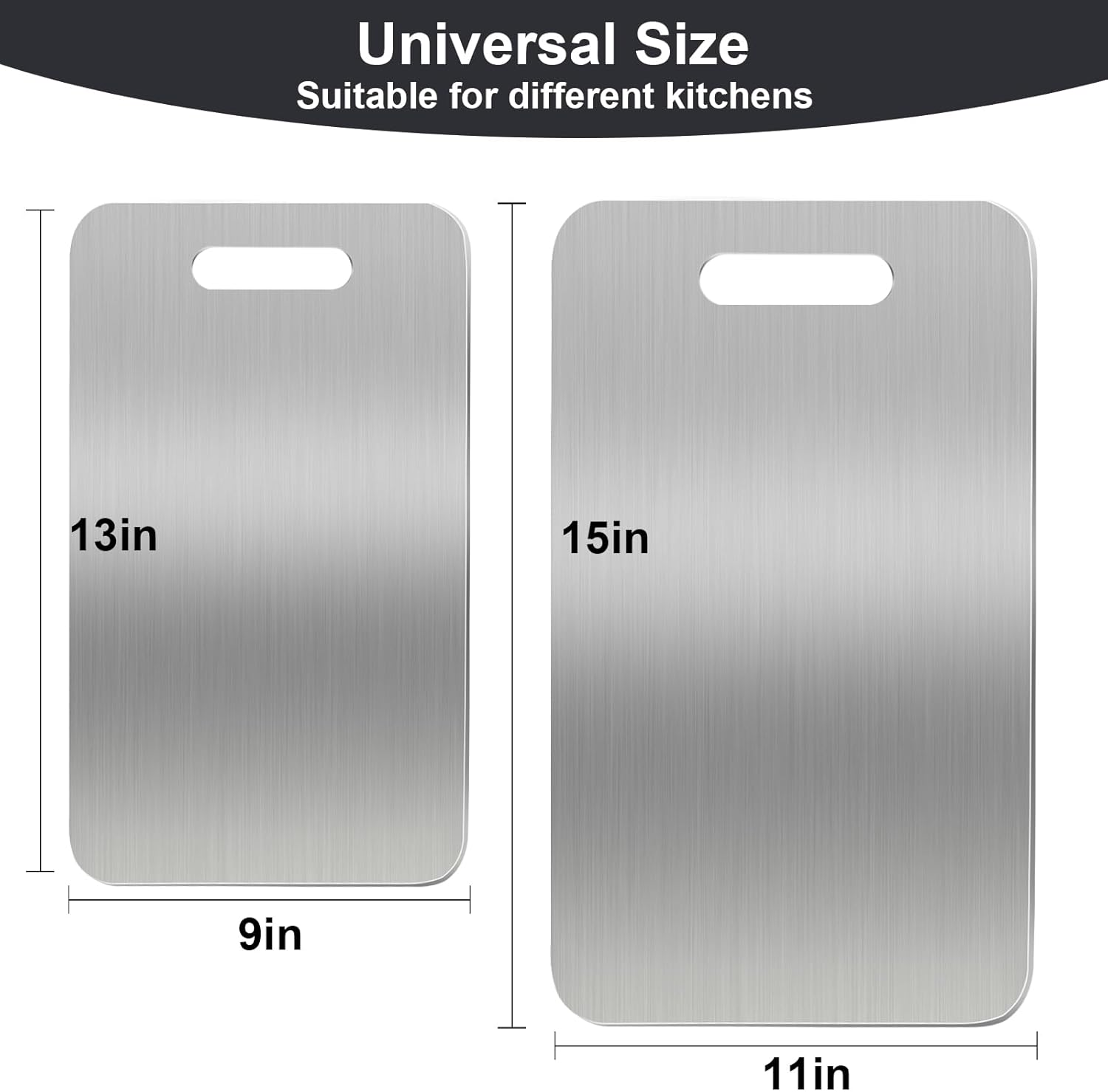 Spardar 2 Pieces Kitchen Chopping Boards, Kitchen Chopping Board Set with Stand, for Cutting Fruits, Vegetables, Meat and Seafood, with Sink, Kitchen Cutting Mat