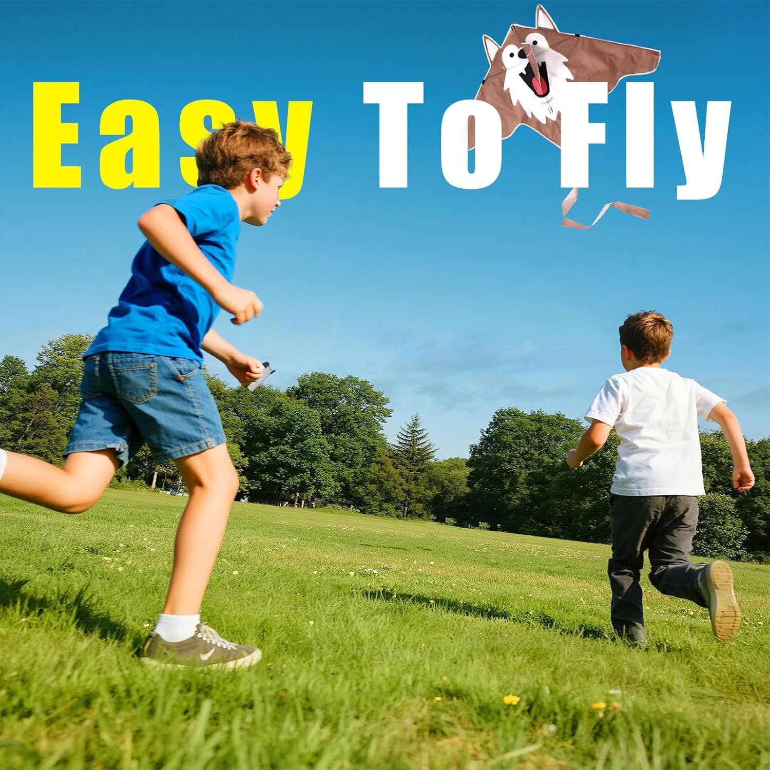 Colourful Kite for Kids & Adults, Easy to Fly Kids Kite for Beach Trip Park Outdoor Family Games and Activities