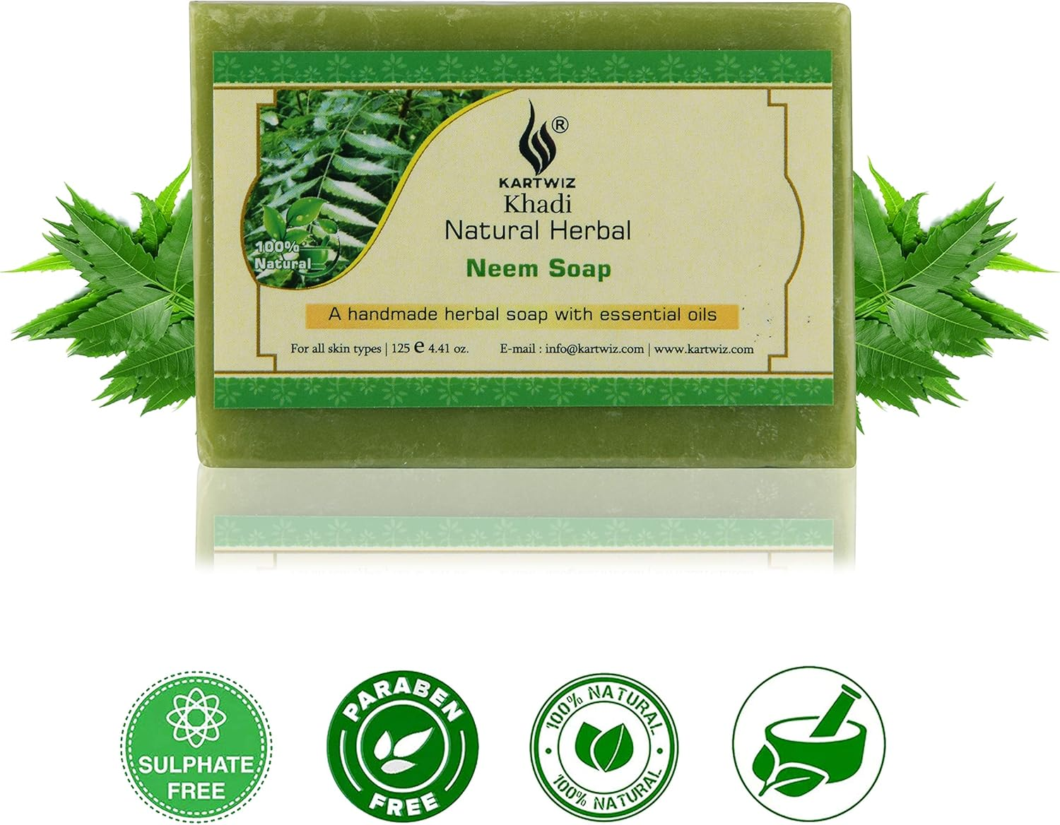 Khadi Natural Herbal Bathing Handmade Assorted Soap with Essential Oils || Pack of 8 image number 3