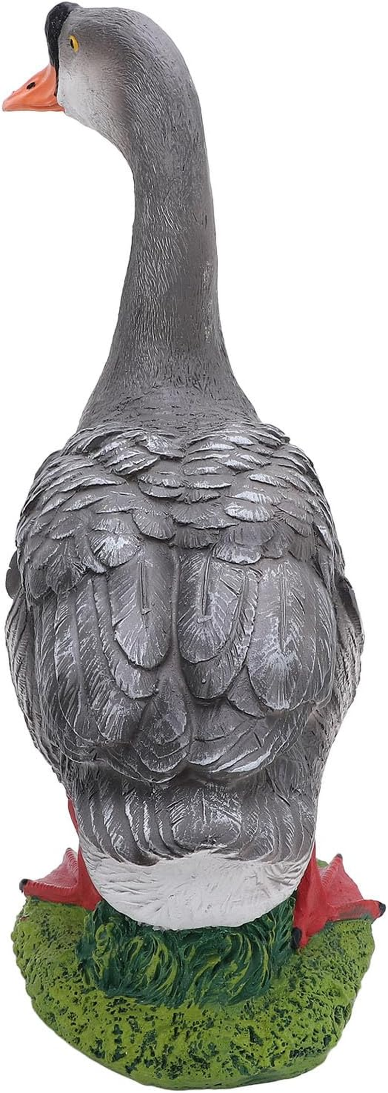 Jiawu Resin Goose Statues, Outdoor Goose Figurine, Porch Animal Statues, Goose Sculptures Desktop Ornament, Simulation Animal Decor for Table, Garden, Patio, Porch (Right Side Stance) image number 1