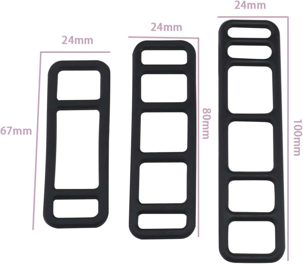 LT Easiyl 12Pcs Bicycle Black Stretchable Silicone Strap Bike Fixed Silicone Strap for Bicycle Headlights Taillights Car Driving Recorders image number 5