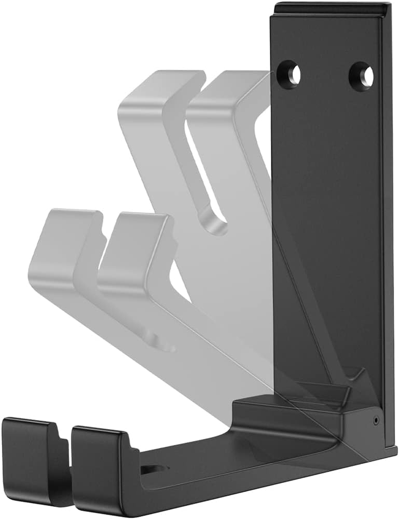 Foldable Headphone Hanger Holder Mount, Link Dream Aluminum Headset Hook Strong 3M Adhesive Headphone Hanger Mount with Cable Organizer for All Headphones - Space Saving Design (Black) image number 2