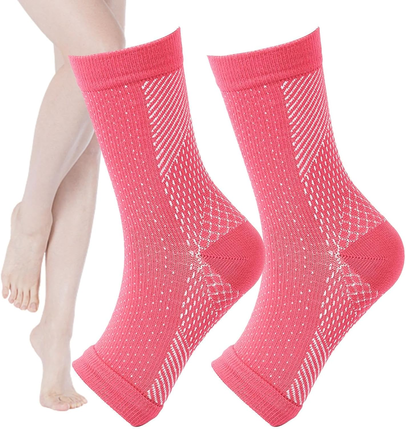 Neuropathy Compression Socks, Toeless Compression Socks for Travel Breathable, Comfortable Ankle Socks, Relief Athletic Socks for Arch & Heel Relief, Muscle, Feet Borato image number 2