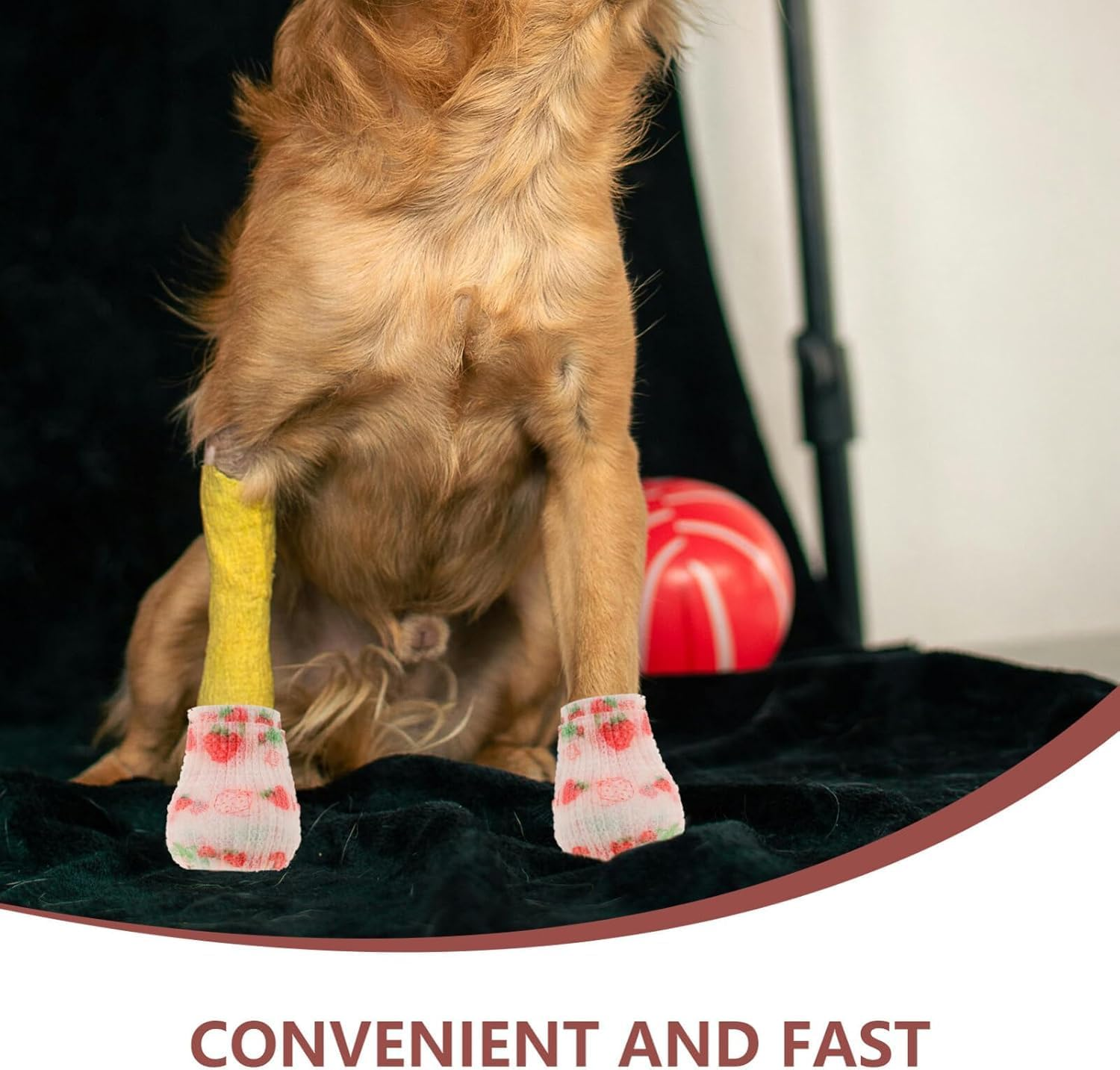 QYINXIU 3 Rolls Bandage Wrap Set, Pet Bandage Vet Tape Wrap, Cute Gauze Rolls Bandage Grip Roll for Dog Cat Pet Horse