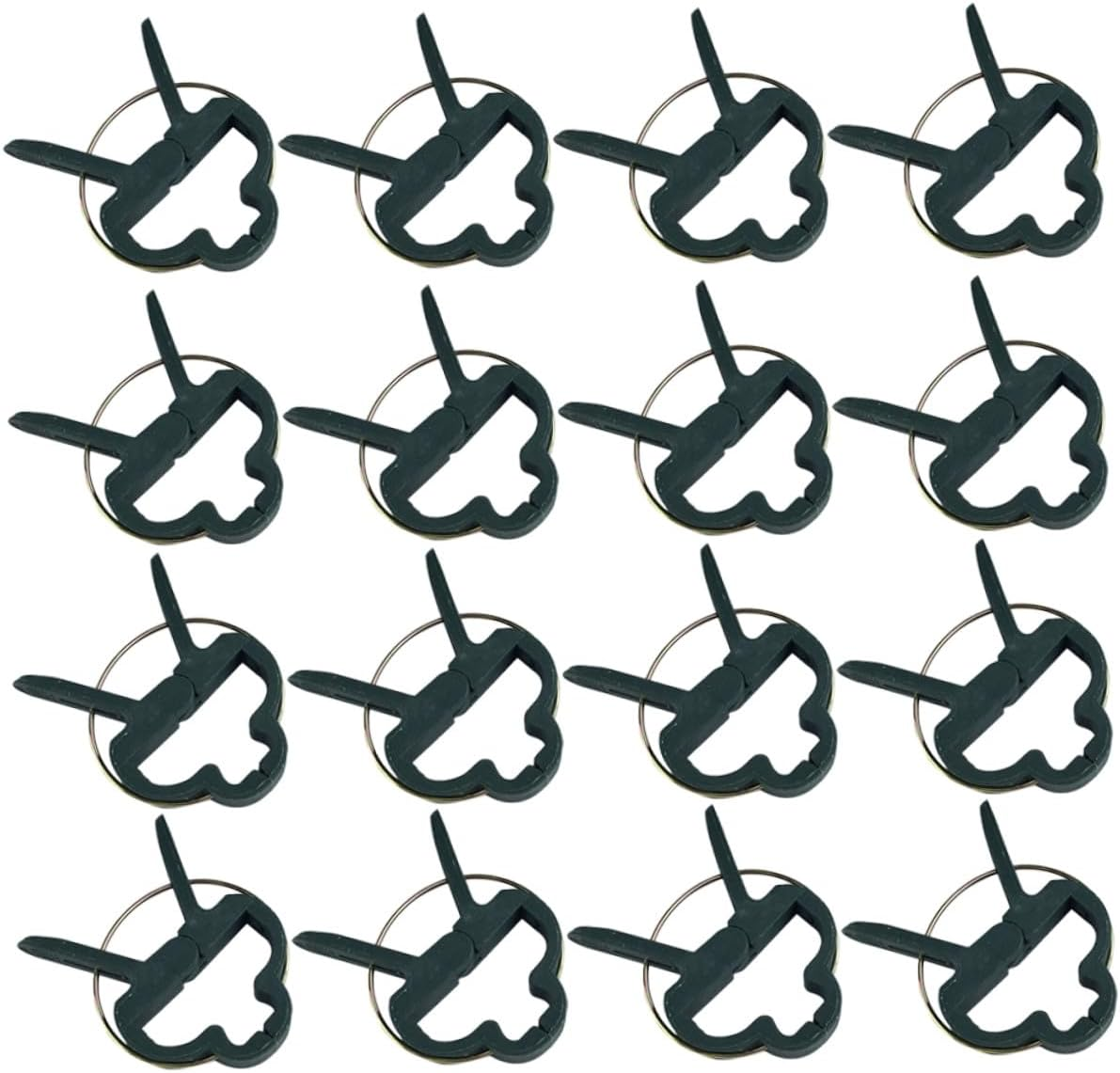 SHINEOFI 80PCS Large Plant and Flower Clips Garden Stem Support Clamps for Vines Stalks PE Material Protective Tree Clips for Climbing Plants and Outdoor Use image number 1