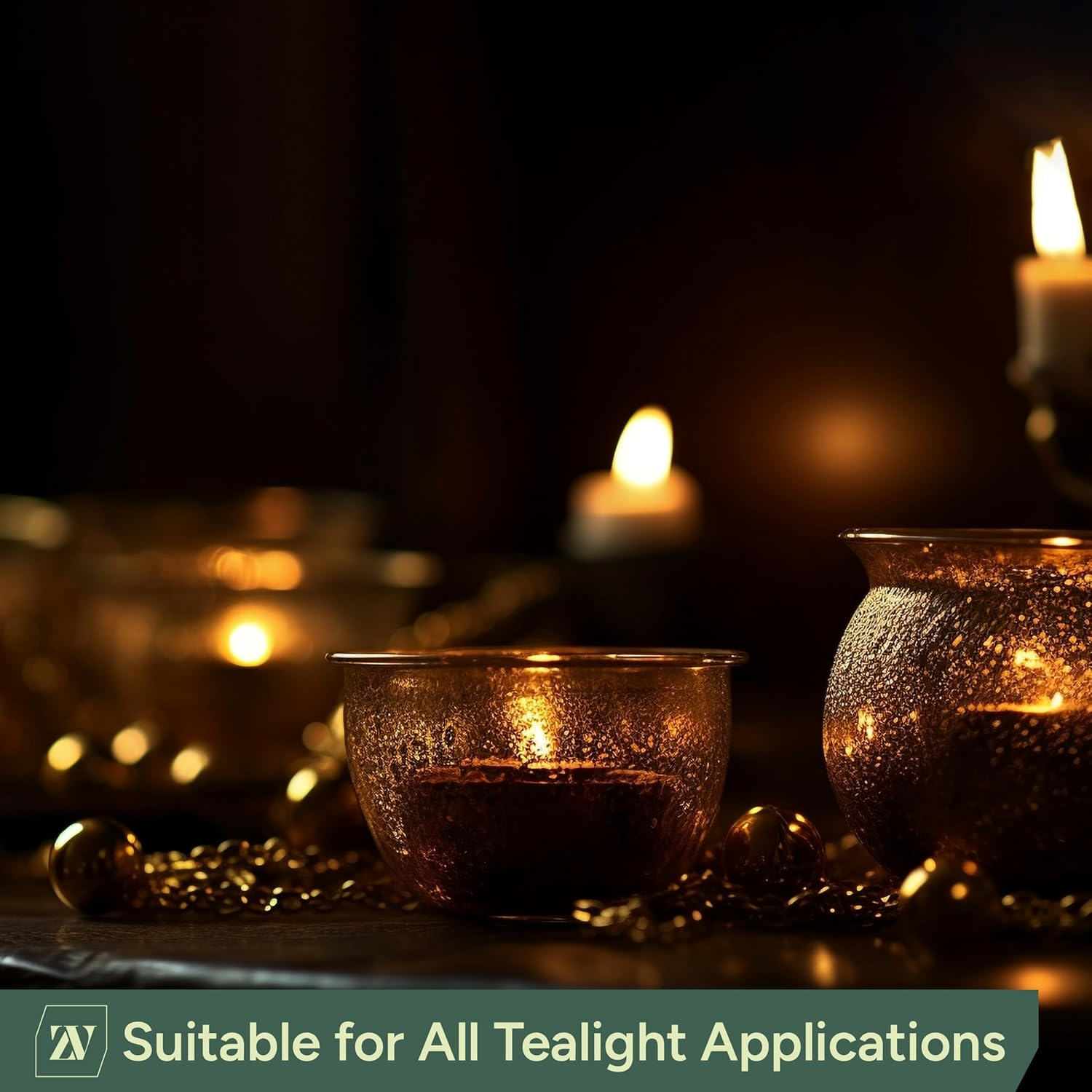 8 Hour Tea Lights Candles (50 Pack) - White Long Lasting Tea Lights - Unscented - 3.8 X 2.3 CM, 8Hr image number 4