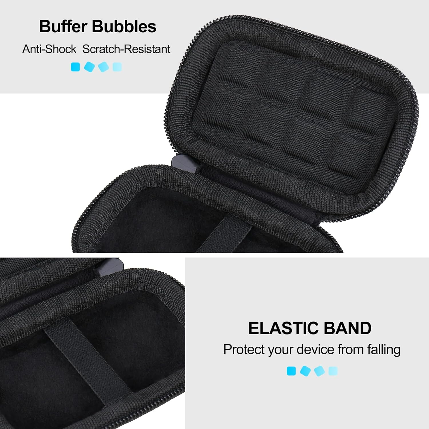 Lacdo USB Flash Drive Case, USB Storage Case, USB Holder Storage Bag, Thumb Drive Caes for Sandisk/Samsung USB Flash Drive USB Case, Jump Drive Case, Electronic Accessories Organizer, Black image number 3