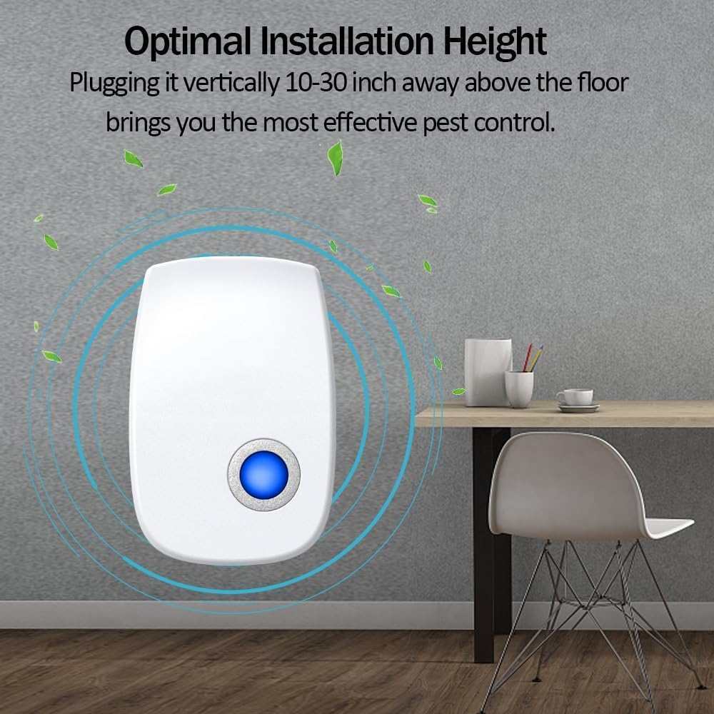 Ultrasonic Pest Control Repeller Electronic Pest Repellent Plug in Indoor Sonic Repellent for Rodents Cockroach Bug Roach Insects Mice Mouse Spiders Mosquitoes (6 Pack) image number 4