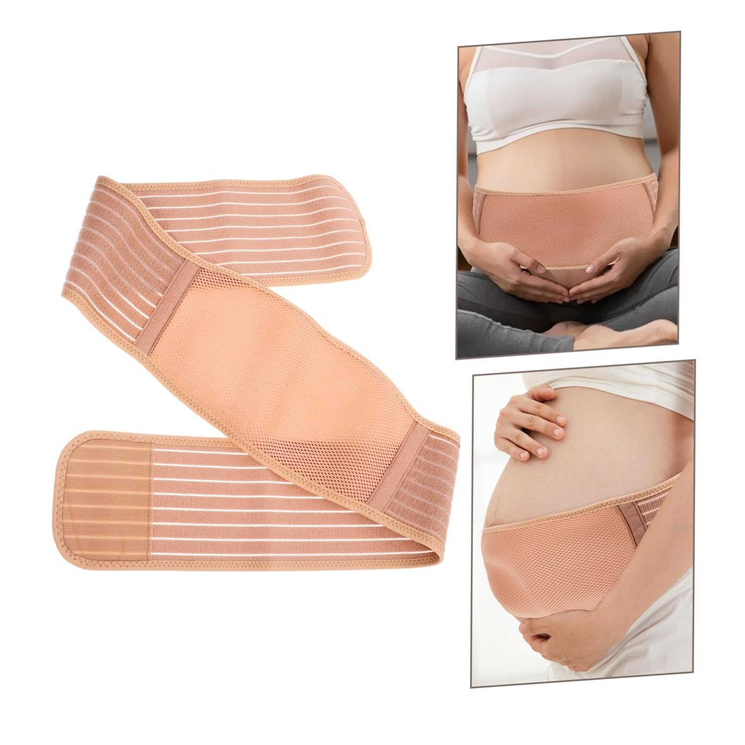 BESPORTBLE Pregnant Women Belly Support Maternity Belt Strap Comfortable Waist Support Band image number 2