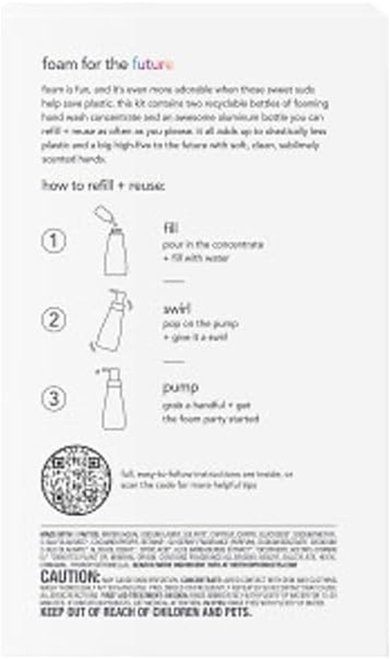 Method Foaming Hand Wash Concentrates Starter Kit, Sea Minerals, 1 Reusable 10 Fl Oz Bottle and 2 Recyclable 1 Fl Oz Refills image number 2