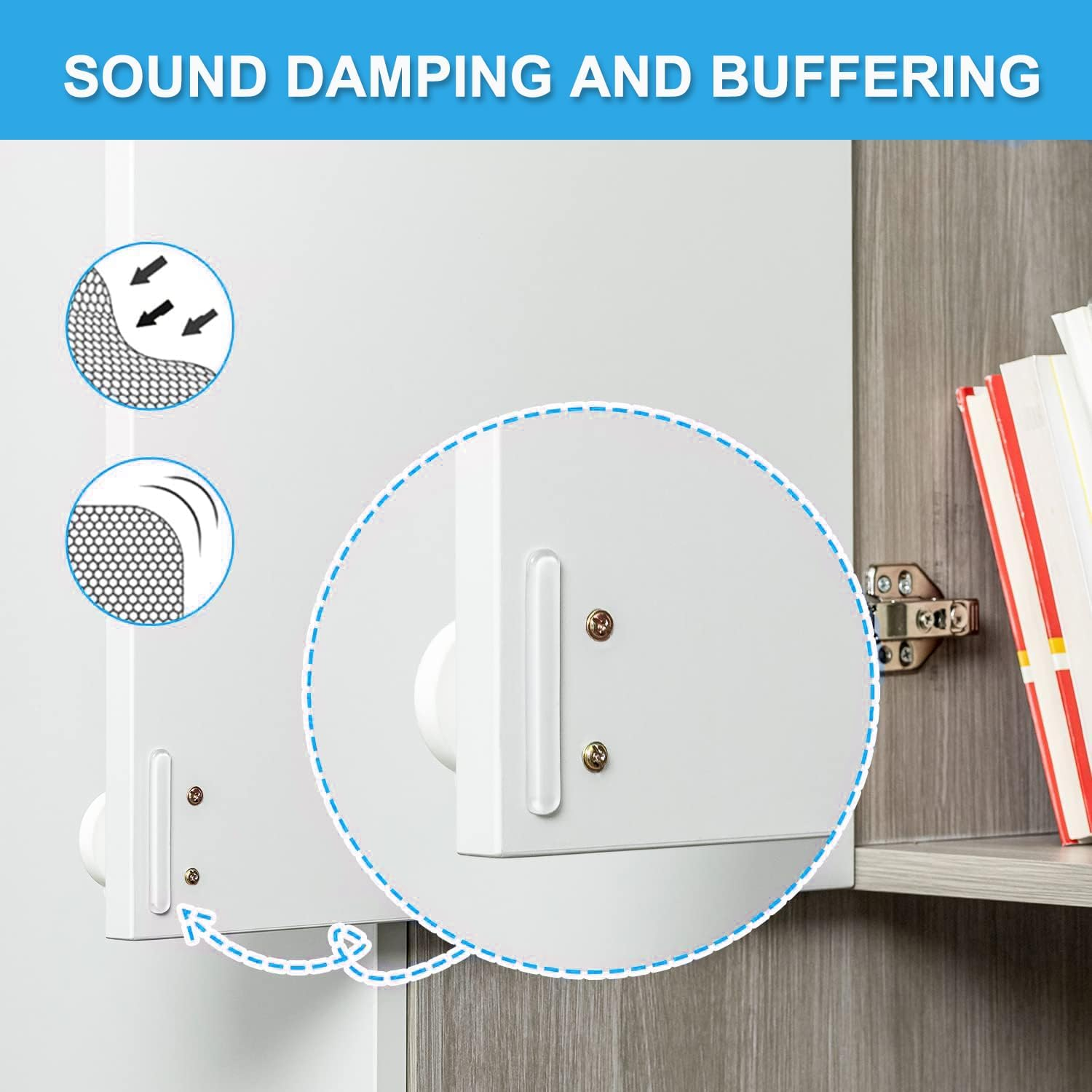 50Pcs Cabinet Door Bumper Strips Clear Table Top anti Slip Pad Furniture Rubber Bumpers Pads Self Adhesive Cupboard Door Frame Glass Top Bumper for Drawer Furniture Sliding Door Cabinet image number 2