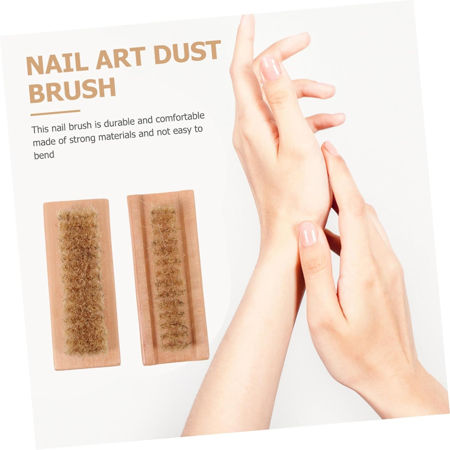 BATHVEVE 1Pc Wood Fingernail Brush Natural Bristle Manicure Cleaning Tool for Nail Care and Pedicure Compact Design for Easy Storage and Use image number 4