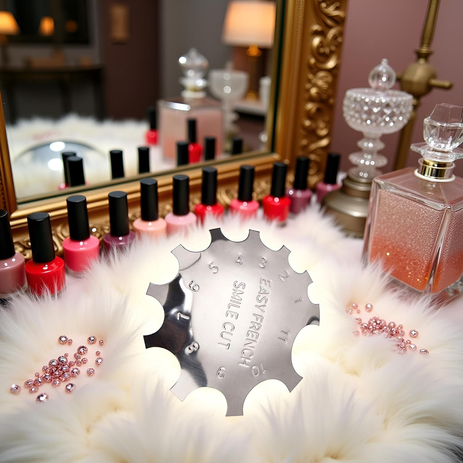 Silver Nail Manicure Edge Trimmer French Tip Tool, Nail Art Trimmer Template French Manicure Accessories Kit Nail Art Dip Manicure image number 6