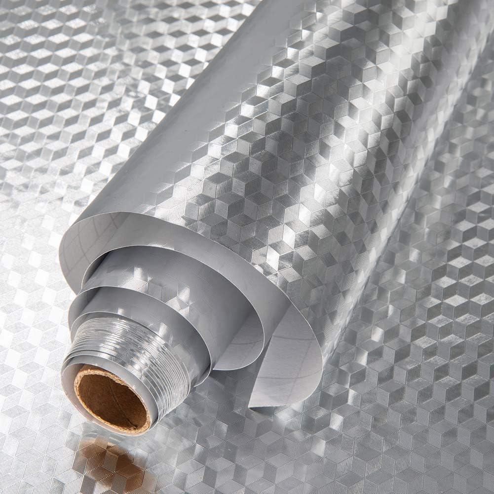 COSNIGHT Clear Wallpaper Kitchen Oil Proof Waterproof Sticker Self Adhesive Vinyl Film High Temperature Resistant Transparent Paper Removable Paper for Cupboard Doors Walls Kitchen 11.8In*118In
