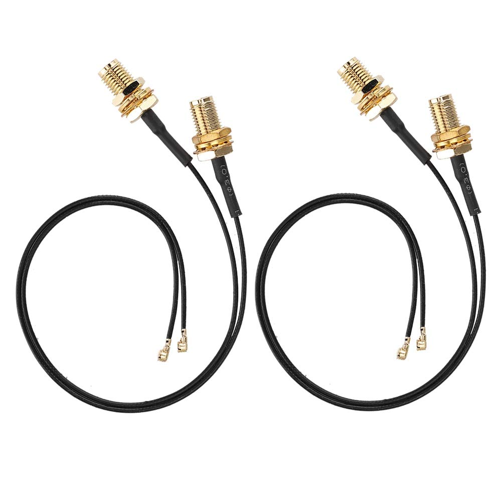 4PCS M.2/NGFF Network Card Cable, Wifi Antenna Cable, IPEX 4 to RP‑SMA Male Extension Cable for 9260NGW /7265AC/9650AC /BCM94360 Network Card Wifi Adapter image number 2