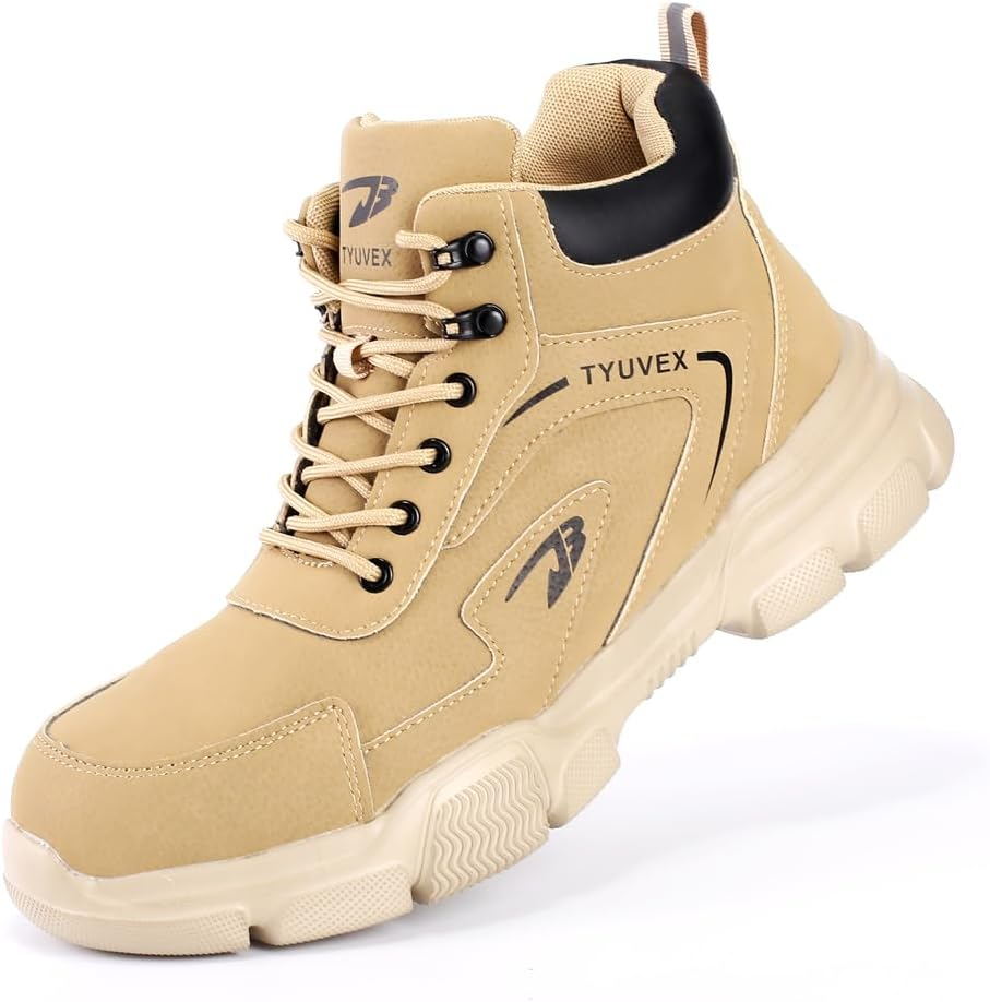 Safety Boots Men Women Work Boots Waterproof Steel Toe Cap Boots Lightweight Comfortable Safety Trainers Non-Slip