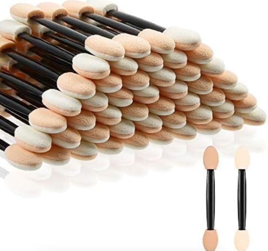 Eyeshadow Applicators, Eyeshadow Brush Sponge Applicator 50Pcs Disposable Eyeshadow Brush Eyeshadow Sponge Brush Eye Makeup Applicators(Black) image number 3