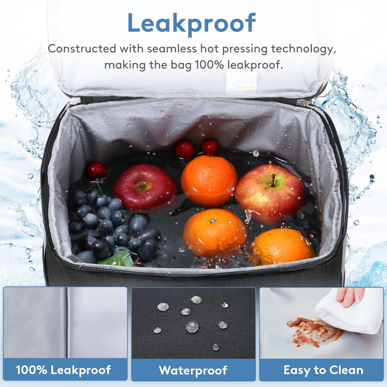 Lifewit Soft Cooler Bag Large with Hard Liner, Insulated Picnic Soft-Sided Cooling Bag for Camping/Bbq/Shopping Family Outdoor Activities image number 4